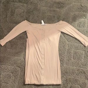 Tan skin tight dress